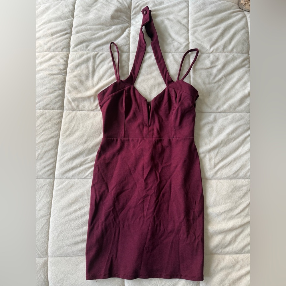 MODLOOK29 Burgundy Cocktail Dress